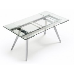 Mesa Comedor Extensible Estructura Cromada Modelo Miami