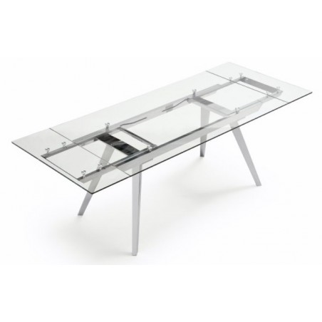 Mesa Comedor Extensible Estructura Cromada Modelo Miami