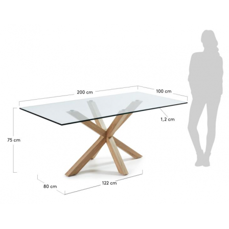 Mesa Arya Color Madera Natural 200x100