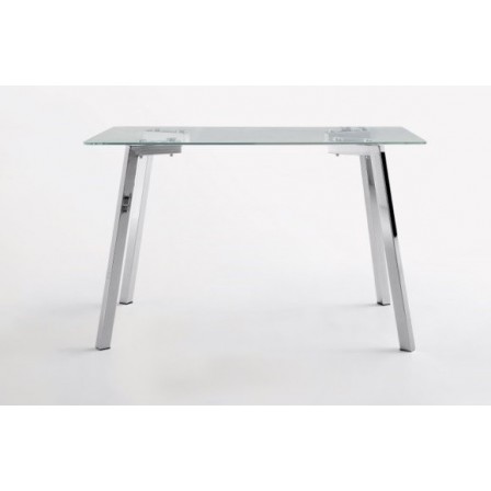 Mesa Comedor Modelo Duke Acero y Cristal - Varias Medidas