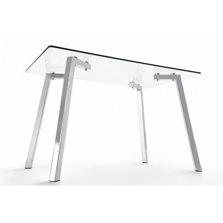 Mesa Comedor Modelo Duke Acero y Cristal - Varias Medidas