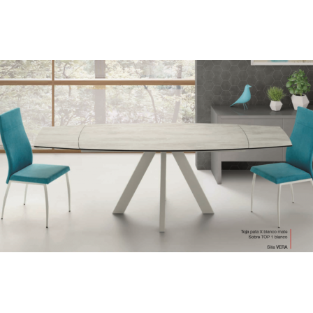 Mesa Comedor Extensible Modelo Toja - Distintos Colores Acabado
