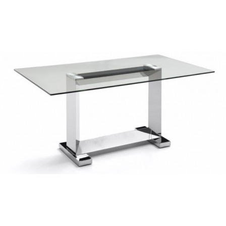 Mesa Comedor Estructura Cromada Modelo Kubic 200x100