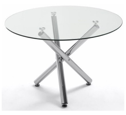 Mesa Comedor Estructura Cromada Modelo Spectra 90 Diámetro