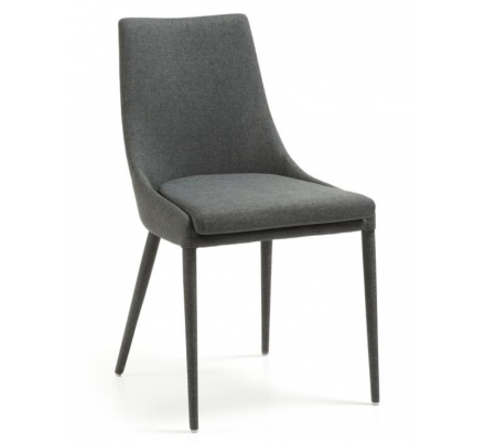SILLA COMEDOR DANT TELA GRIS OSCURO