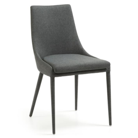 SILLA COMEDOR DANT TELA GRIS OSCURO