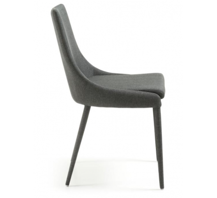 SILLA COMEDOR DANT TELA GRIS OSCURO