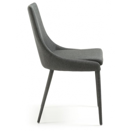 SILLA COMEDOR DANT TELA GRIS OSCURO