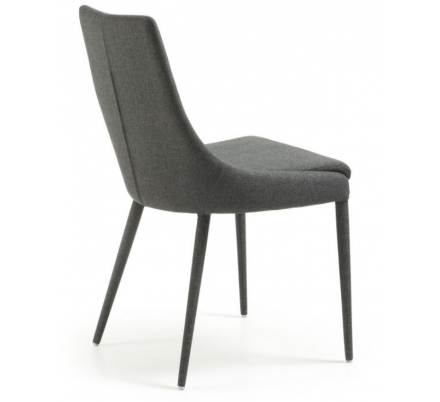 SILLA COMEDOR DANT TELA GRIS OSCURO