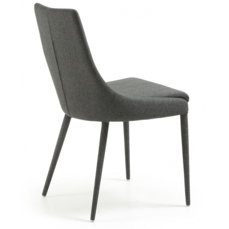 SILLA COMEDOR DANT TELA GRIS OSCURO