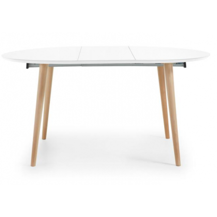MESA COMEDOR REDONDA OAKLAND EXTENSIBLE 120(200)X120 BLANCO MATE