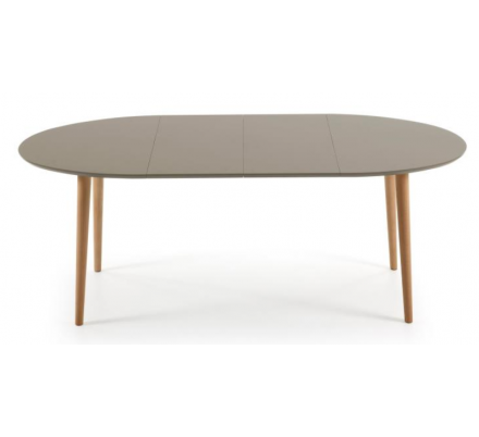 MESA COMEDOR OVALADA OAKLAND EXTENSIBLE 120 Ext. 90X200 MARRÓN MATE