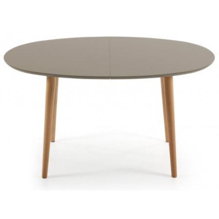 MESA COMEDOR OVALADA OAKLAND EXTENSIBLE 140 Ext. 90X220 MARRÓN MATE