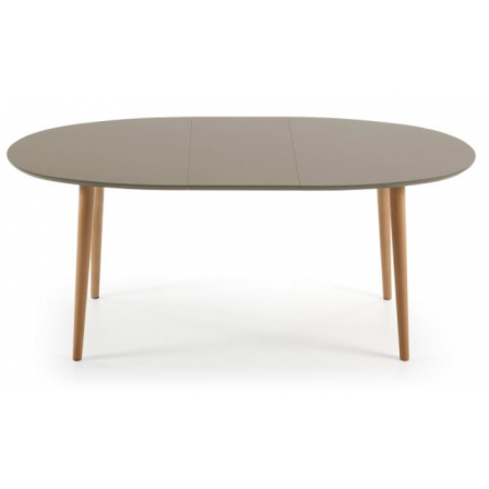 MESA COMEDOR OVALADA OAKLAND EXTENSIBLE 140 Ext. 90X220 MARRÓN MATE
