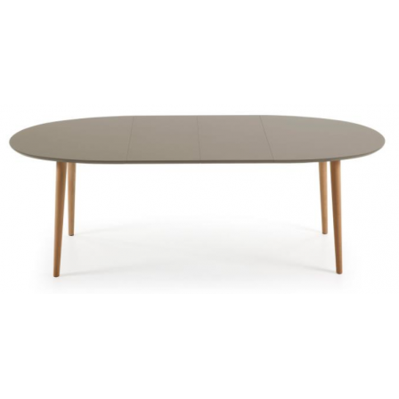 MESA COMEDOR OVALADA OAKLAND EXTENSIBLE 140 Ext. 90X220 MARRÓN MATE
