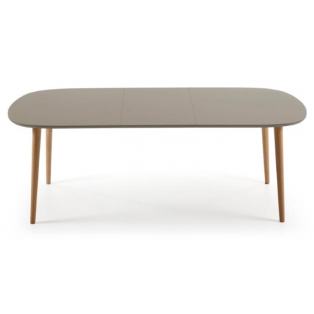 MESA COMEDOR OVALADA OAKLAND EXTENSIBLE 160 Ext. 100X260 MARRÓN MATE