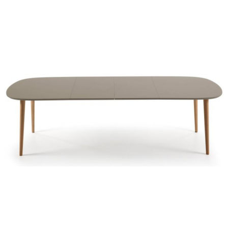 MESA COMEDOR OVALADA OAKLAND EXTENSIBLE 160 Ext. 100X260 MARRÓN MATE