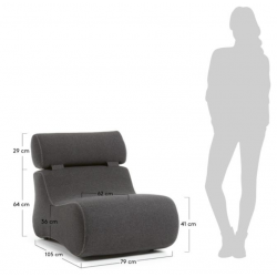 BUTACA CLUB TELA GRAFITO