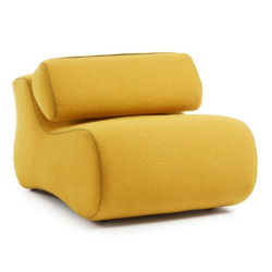 BUTACA CLUB TELA AZUL MOSTAZA