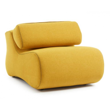 BUTACA CLUB TELA AZUL MOSTAZA