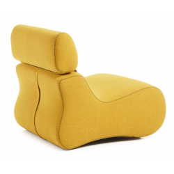 BUTACA CLUB TELA AZUL MOSTAZA