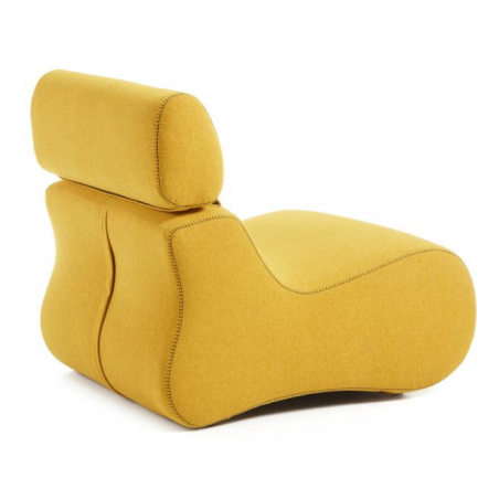 BUTACA CLUB TELA AZUL MOSTAZA