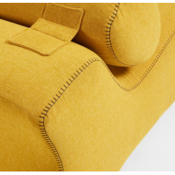 BUTACA CLUB TELA AZUL MOSTAZA