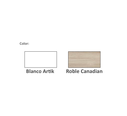 ESTANTERÍA ALIDA PLUS ROBLE CANADIAN BLANCO BRILLO