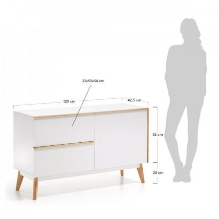 APARADOR MODELO MEETY DM LACADO BLANCO MATE 120X72
