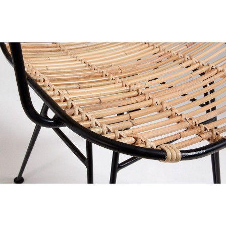 SILLA COMEDOR MODELO ASHANTI METAL-RATÁN
