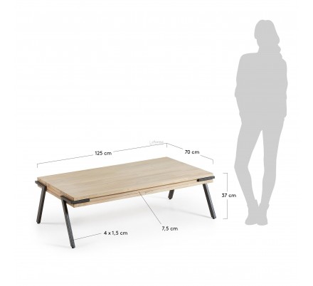 MESA CENTRO MODELO DISSET MADERA DE ACACIA 125X70