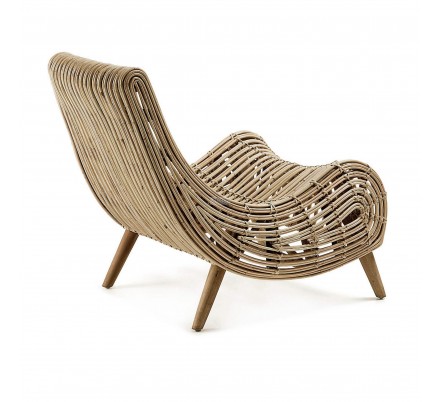 SILLÓN EXTEERIOR MODELO AKIT MADERA NATURAL-RATÁN