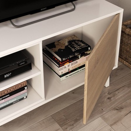 Mueble Salón Blanco - Roble Stylus Plus - Colección Nórdica