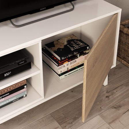 Mueble Salón Blanco - Roble Stylus Plus - Colección Nórdica