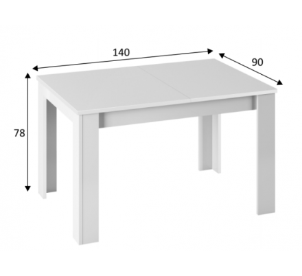 Mesa Comedor Extensible Práctico 140x90