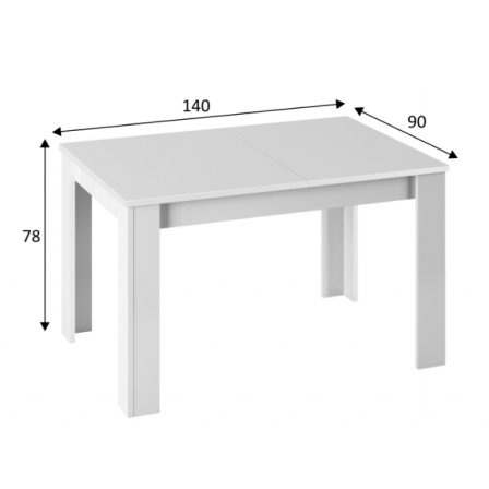 Mesa Comedor Extensible Práctico 140x90