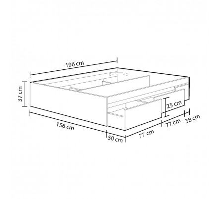 Cama 4 cajones Kiara