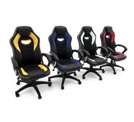 SILLÓN OFICINA GAMER MODELO HAMILTON ECOPIEL VARIOS COLORES