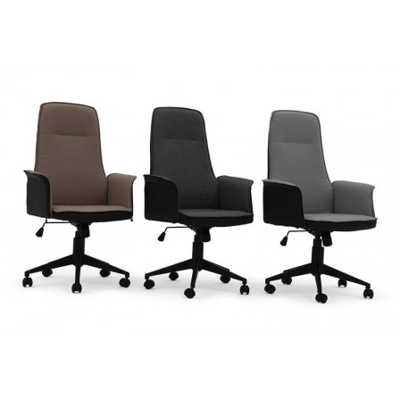 SILLA OFICINA MODELO PLATTÓN TAPIZADA VARIOS COLORES