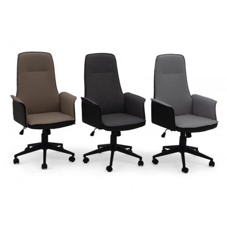SILLA OFICINA MODELO PLATTÓN TAPIZADA VARIOS COLORES