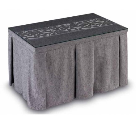 Mesa Camilla Modelo Rocky de 110x70 o 120x70 con Enaguas Incluidas