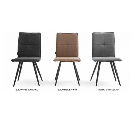 SILLA COMEDOR CANDELA TAPIZADA VARIOS COLORES