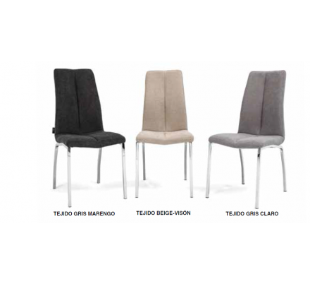 SILLA COMEDOR EROS TAPIZADA VARIOS COLORES