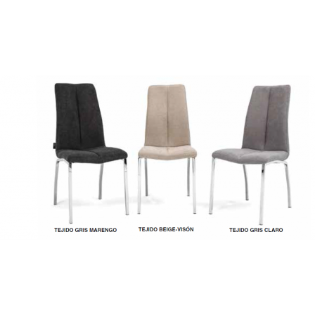SILLA COMEDOR EROS TAPIZADA VARIOS COLORES