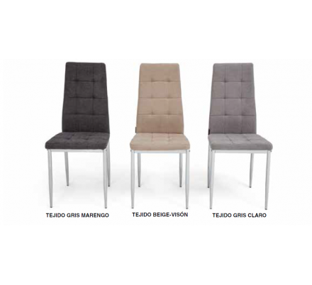 SILLA COMEDOR KARMA TAPIZADA VARIOS COLORES