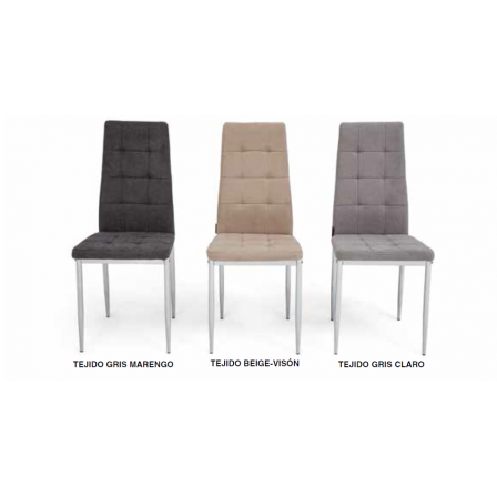 SILLA COMEDOR KARMA TAPIZADA VARIOS COLORES