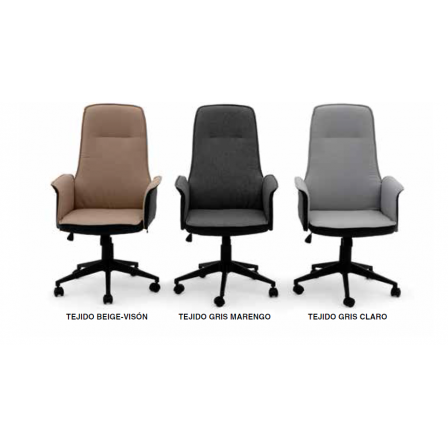 SILLA OFICINA MODELO PLATTÓN TAPIZADA VARIOS COLORES