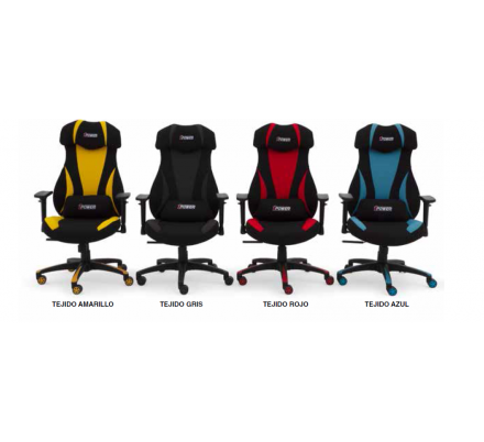 SILLÓN OFICINA GAMER MODELO I-POWER TAPIZADO VARIOS COLORES