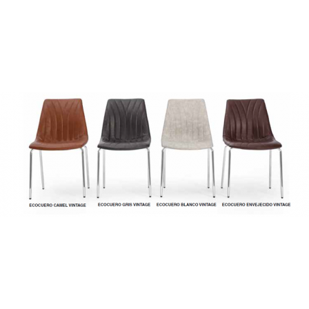 SILLA COMEDOR RIPLY ECOCUERO VARIOS COLORES
