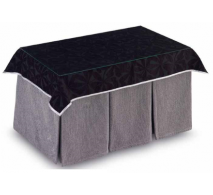 Mesa Camilla Modelo Rocky de 110x70 o 120x70 con Enaguas Incluidas